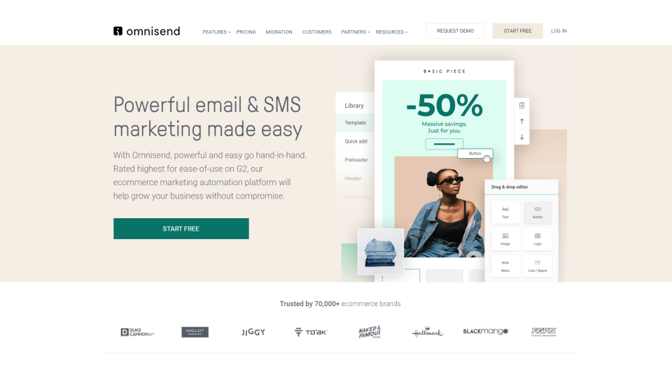 Omnisend Omnichannel eCommerce Marketing