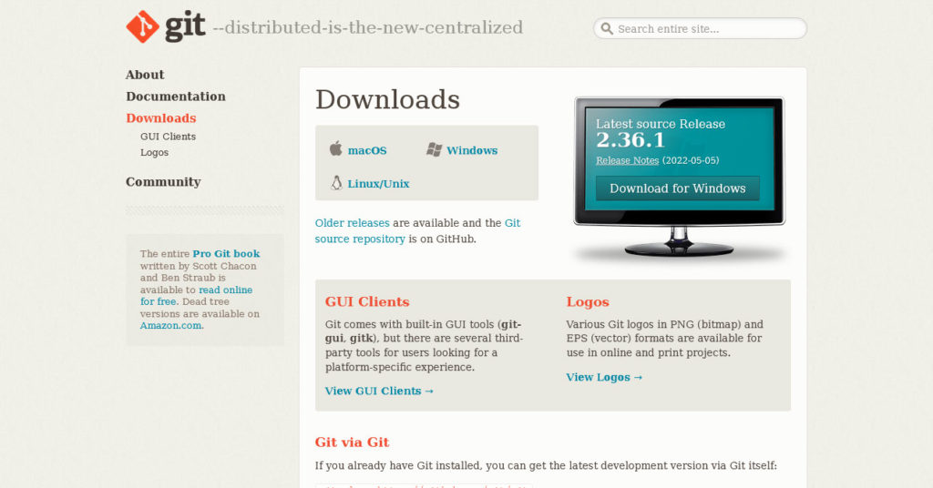 git download page