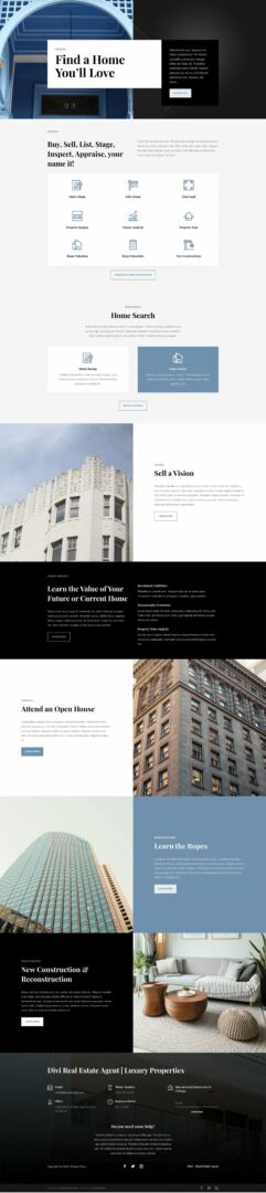 Real Estate Agent Layout Pack for Divi