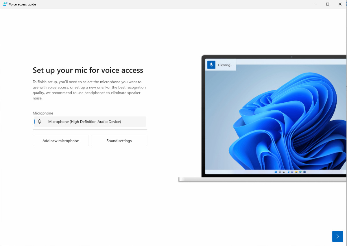 Enable Voice Access in Windows 11