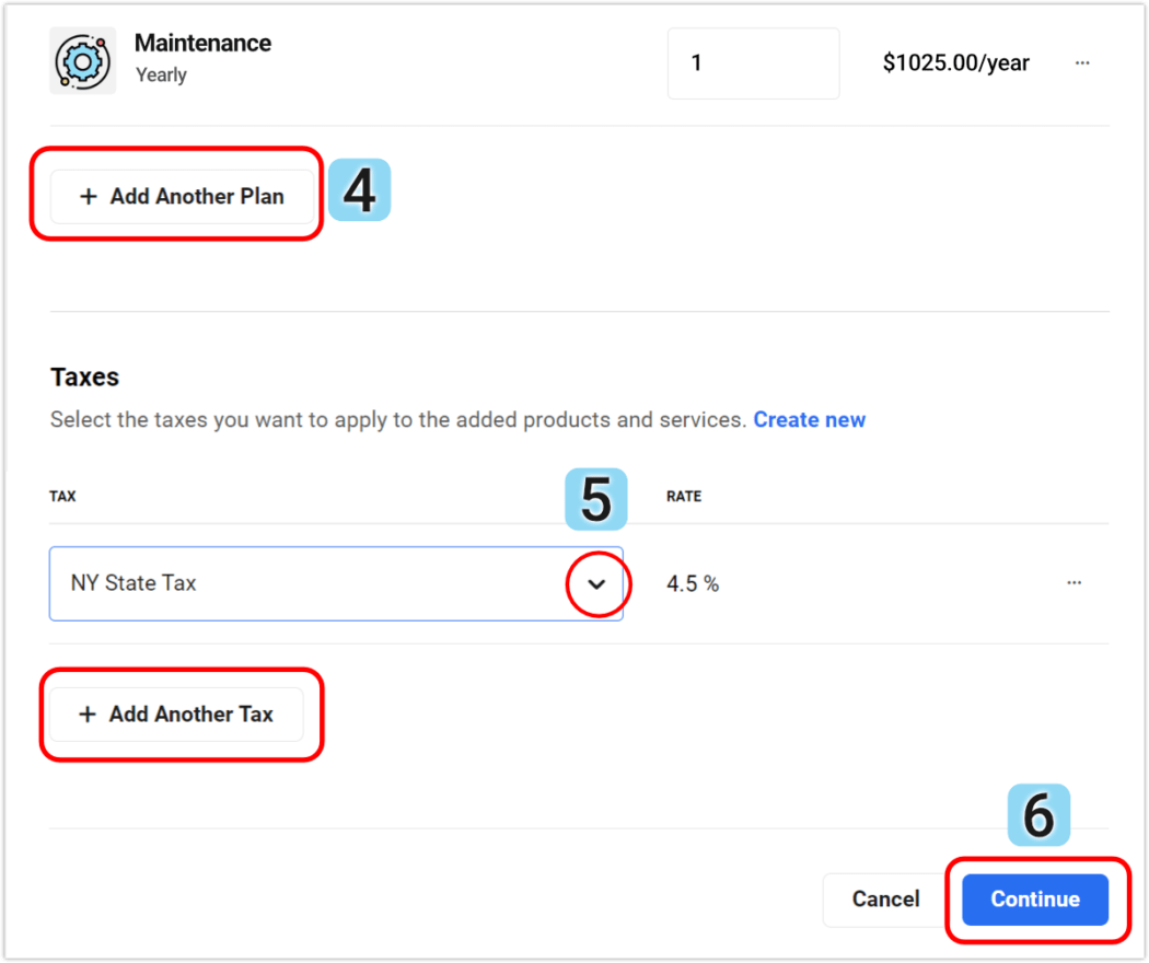 bill client (steps 4-6)