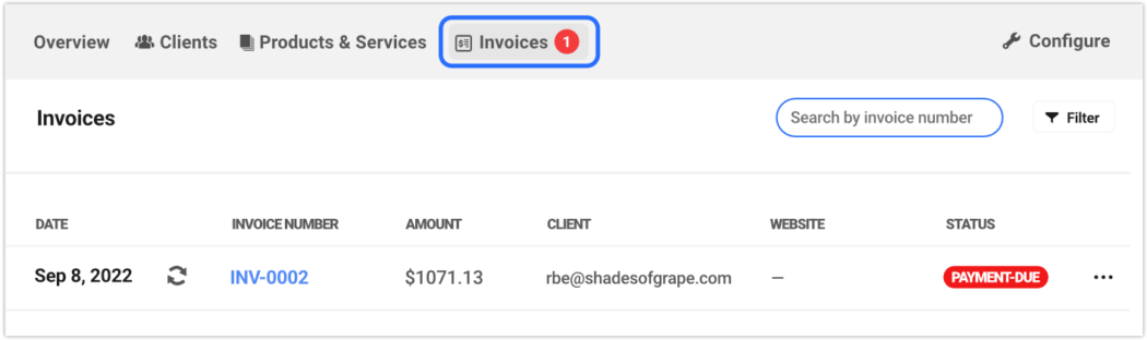 invoice summary