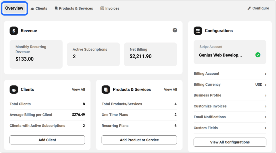 hub client overview