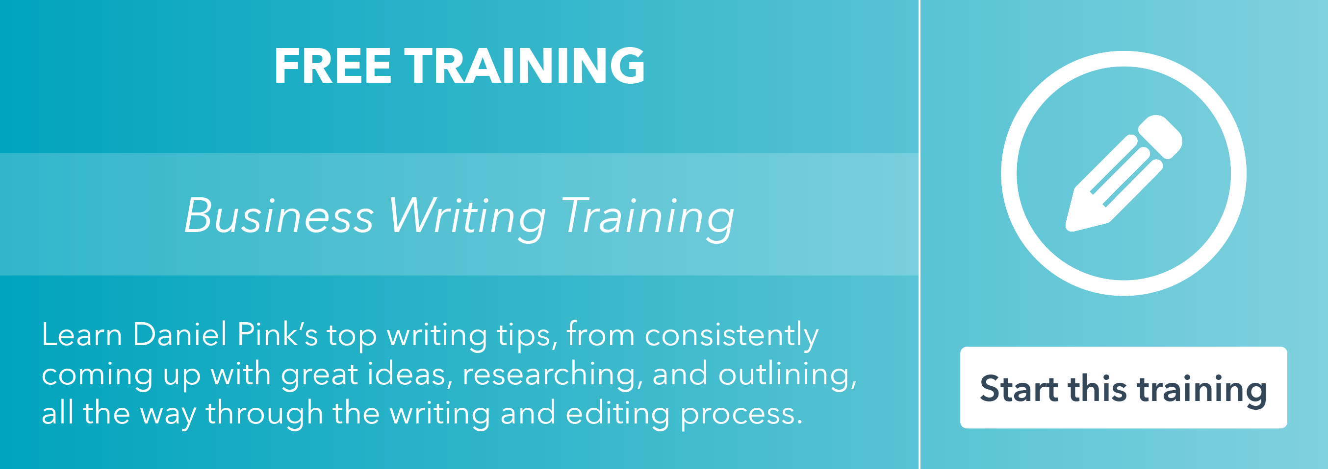 Take the free business writing training by HubSpot Academy