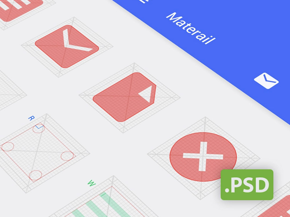 Android Grid PSD