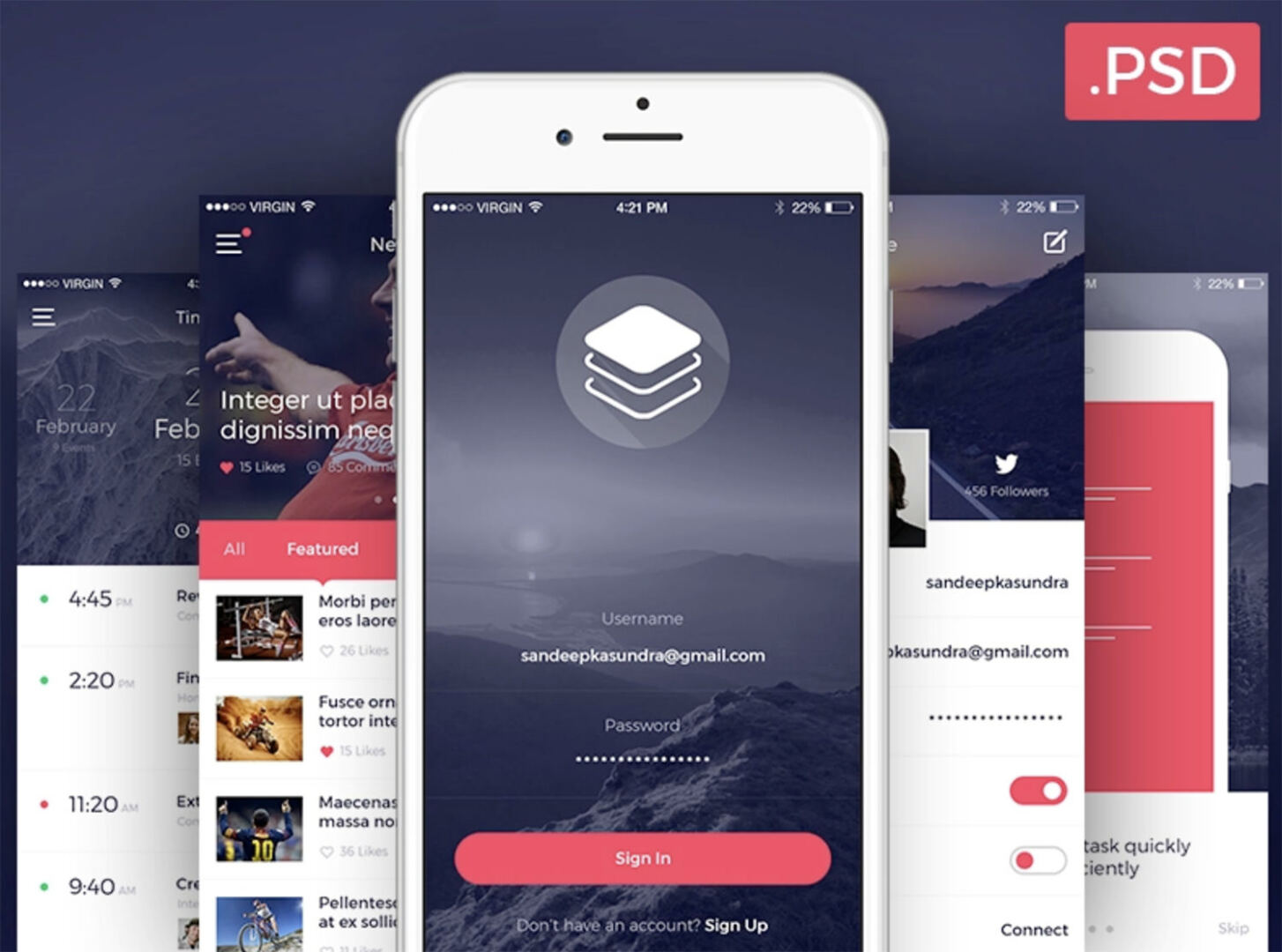 Clean and Modern iOS UI Kit