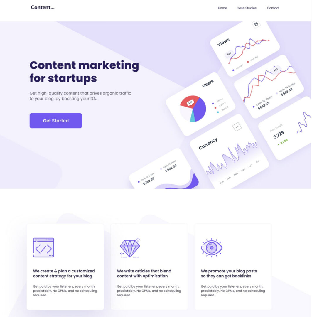 Content Marketing Landing Page