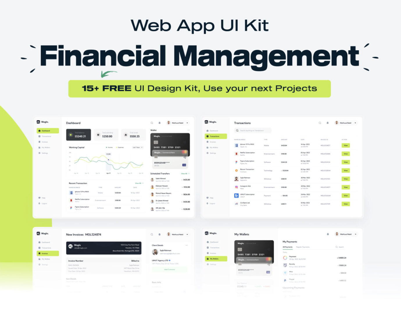 Financial Management Web App Design