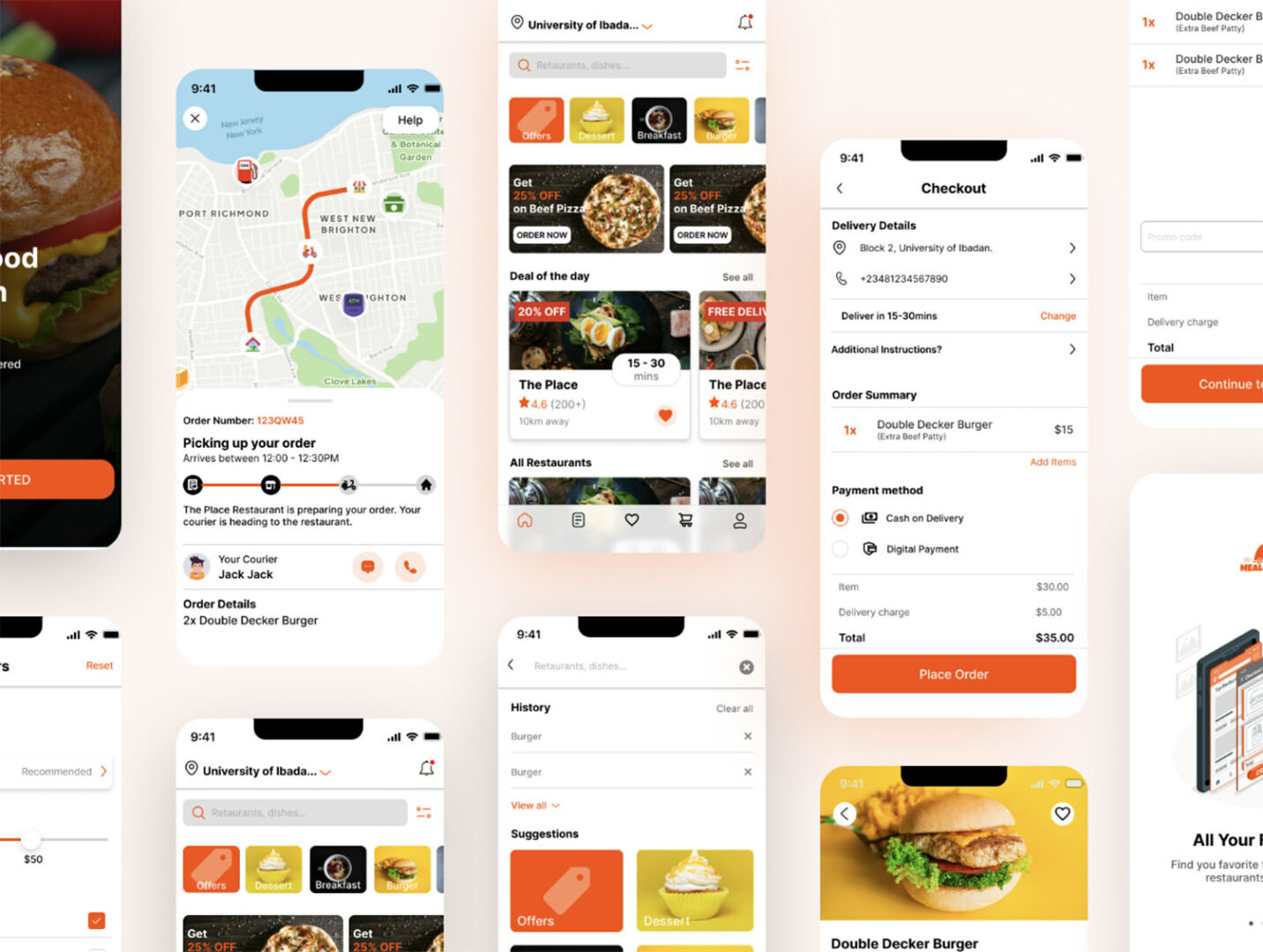 Food Dash delivery UI Kit