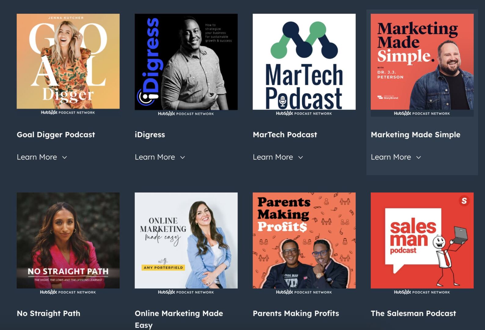 Starting a podcast checklist: podcast artwork from the HubSpot podcast network
