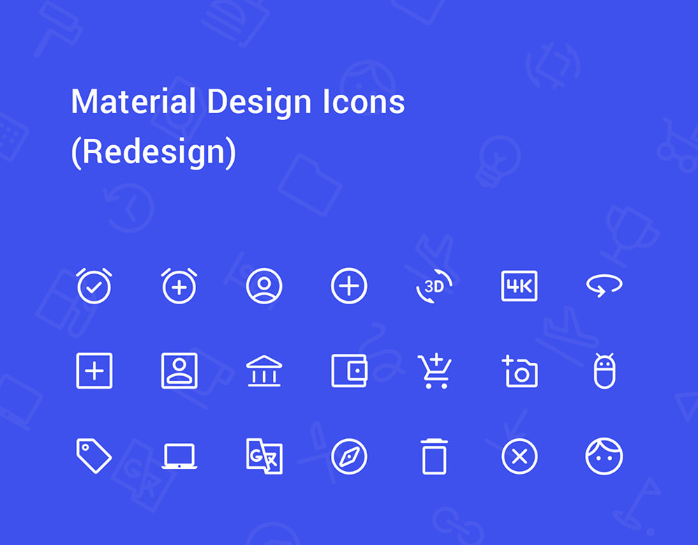 Material Design Simple Line SVG Icon Pack