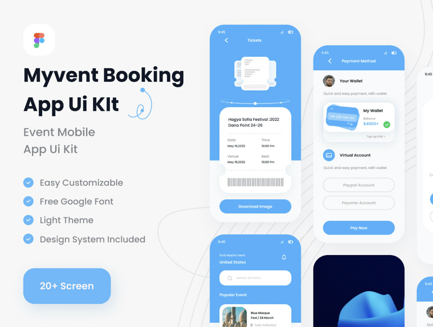 Myvent Event Booking App UI Kit