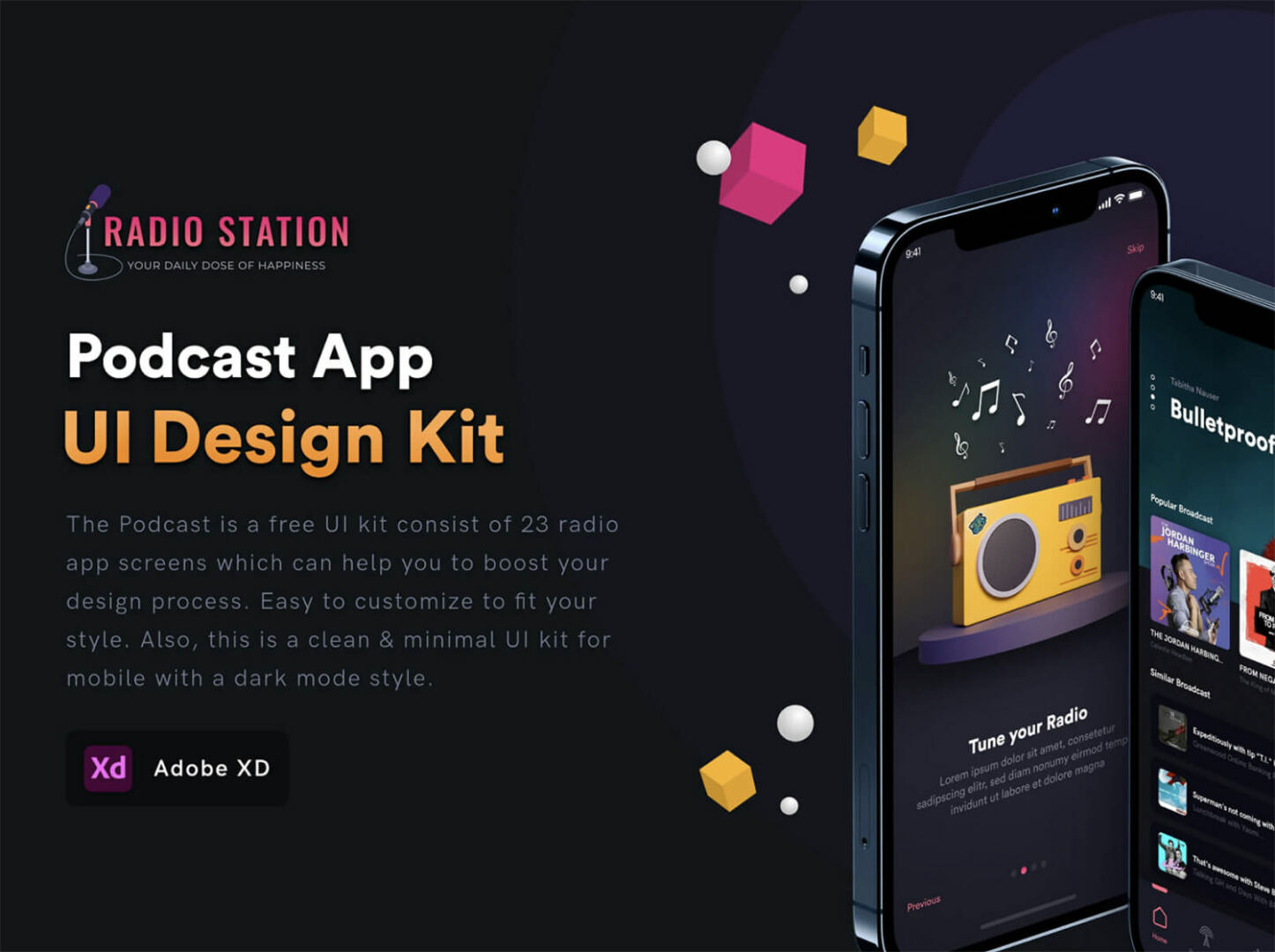 Podcast App free UI Kit