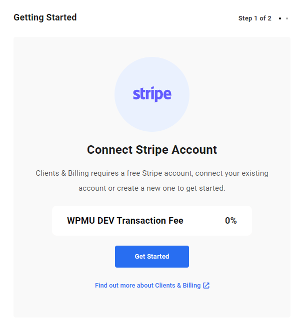 A look at the Stripe connection screen