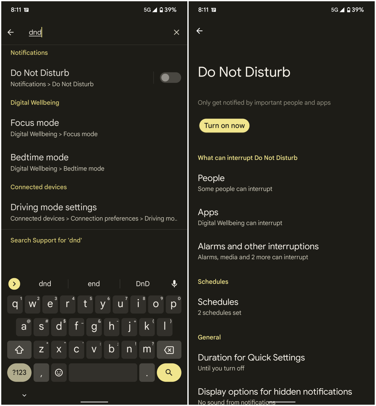 Configure Do Not Disturb (DND) in Android