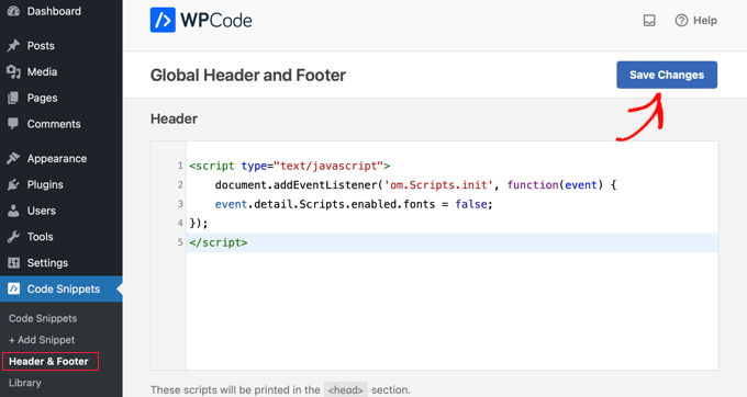 Adding a JavaScript Snippet Using WPCode