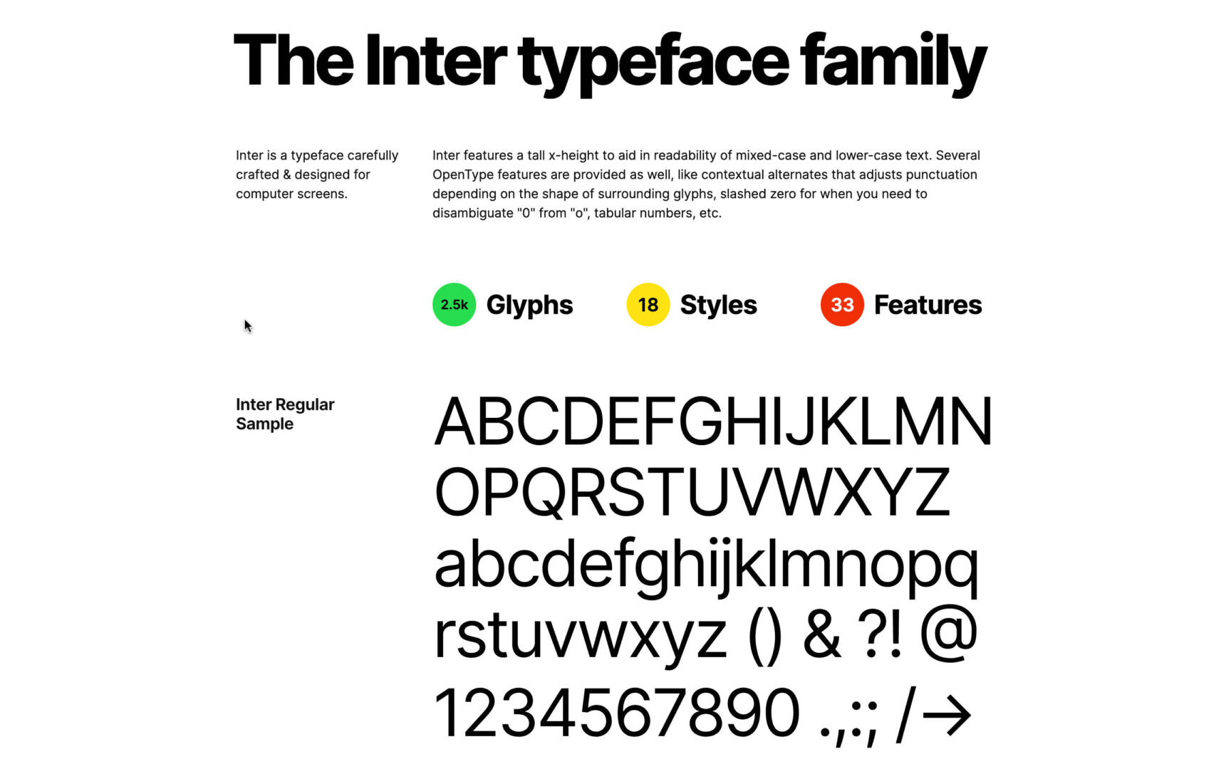 Inter typeface