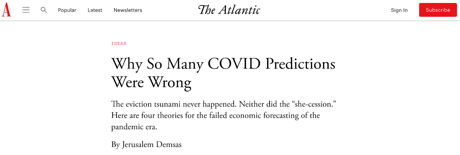 How to Use Data in Content Creation: The Atlantic showing discrepancy in data