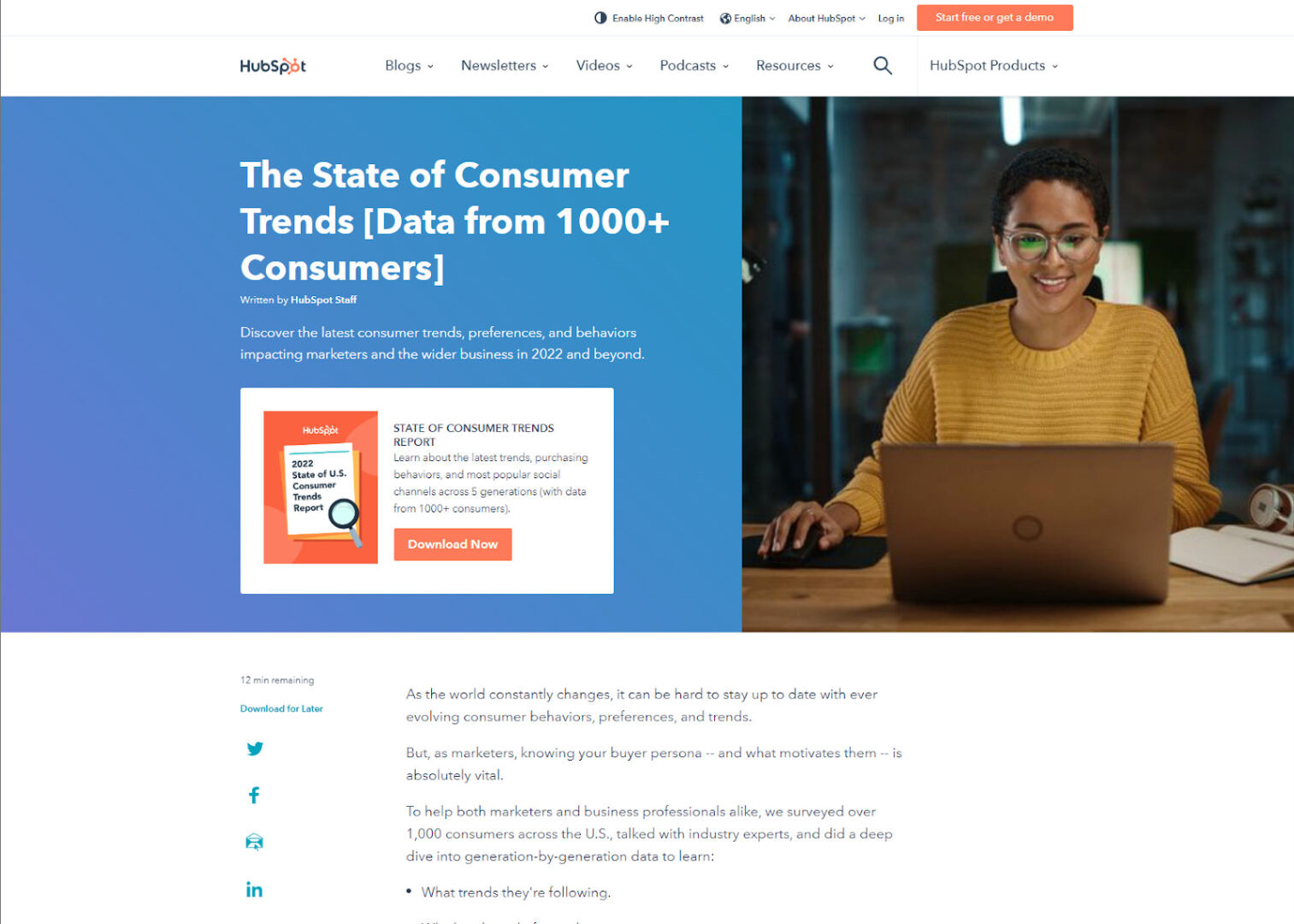 HubSpot's State of Consumer Trends
