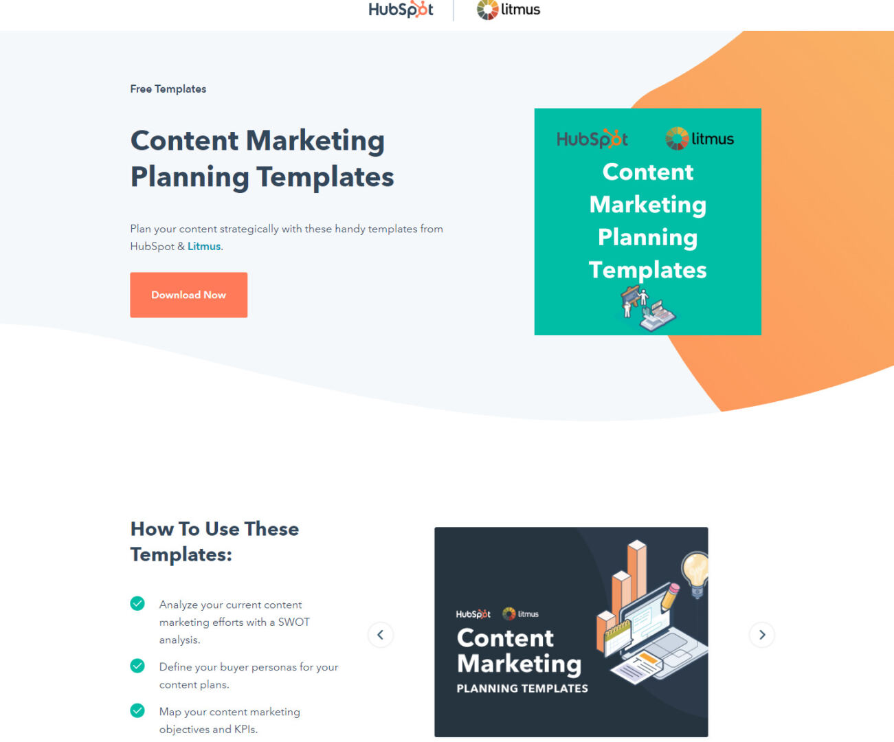 HubSpot's free content planning templates