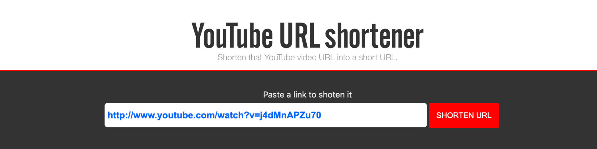 YouTube shorten URL