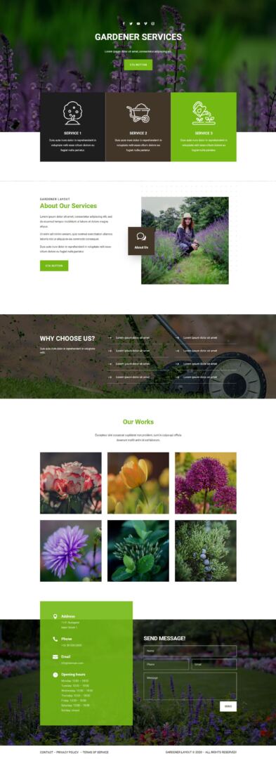 Divi Product Highlight Homepage 25 Divi Layout Pack Gardener