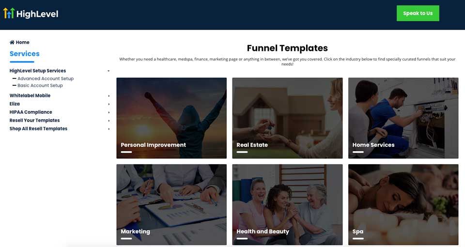 HighLevel Funnel Templates