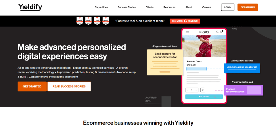 Yieldify ecommerce AI email and segmentation