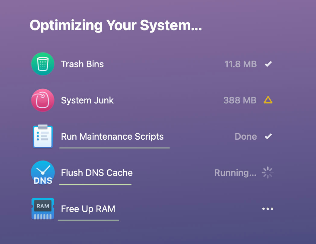 CleanMyMac smart scan