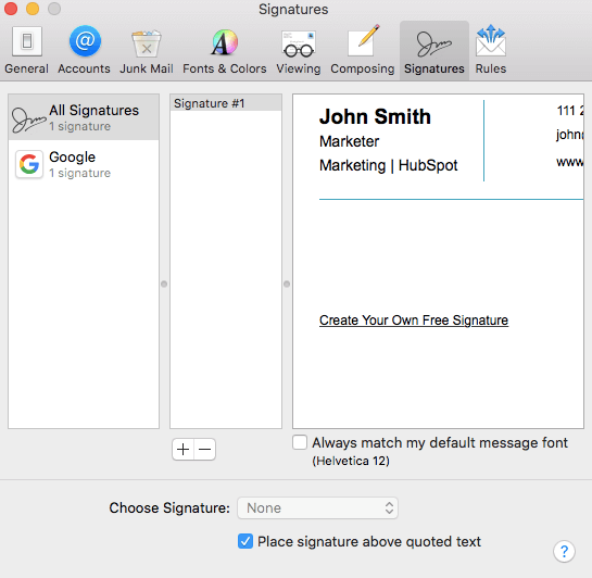 Add social media icons to your email signature in Apple mail