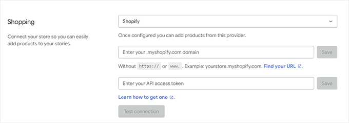 Shopify integration