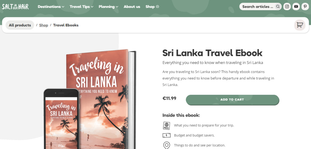 An example of a travel ebook