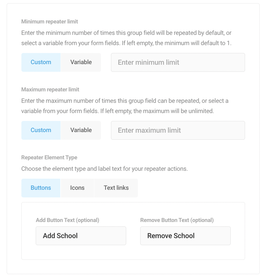 The variables tab.