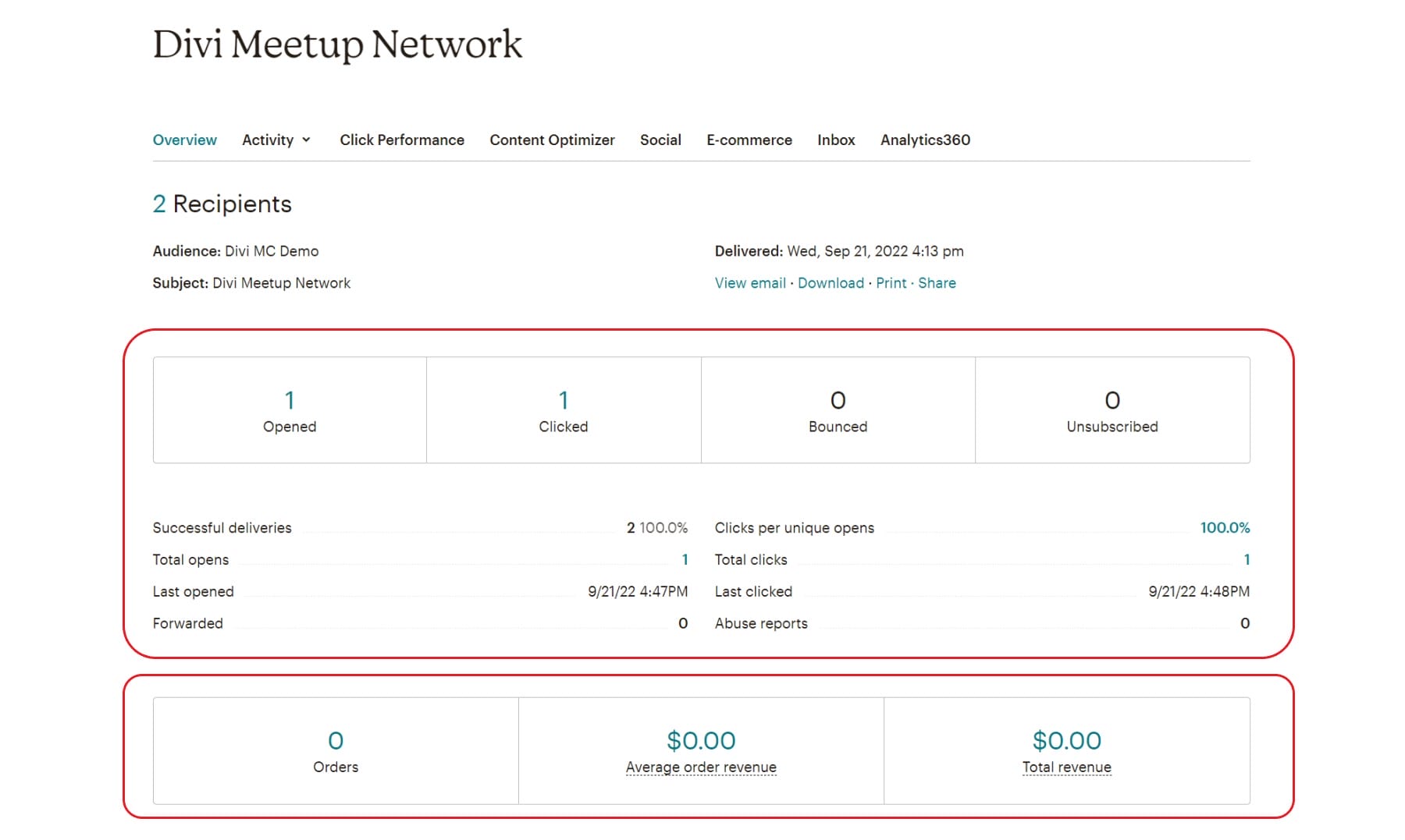 Steps 16 - Analyze mailchimp email marketing campaignCampaign