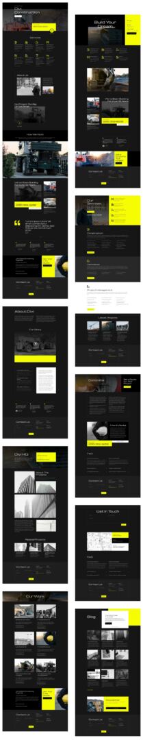 Construction layout pack for Divi