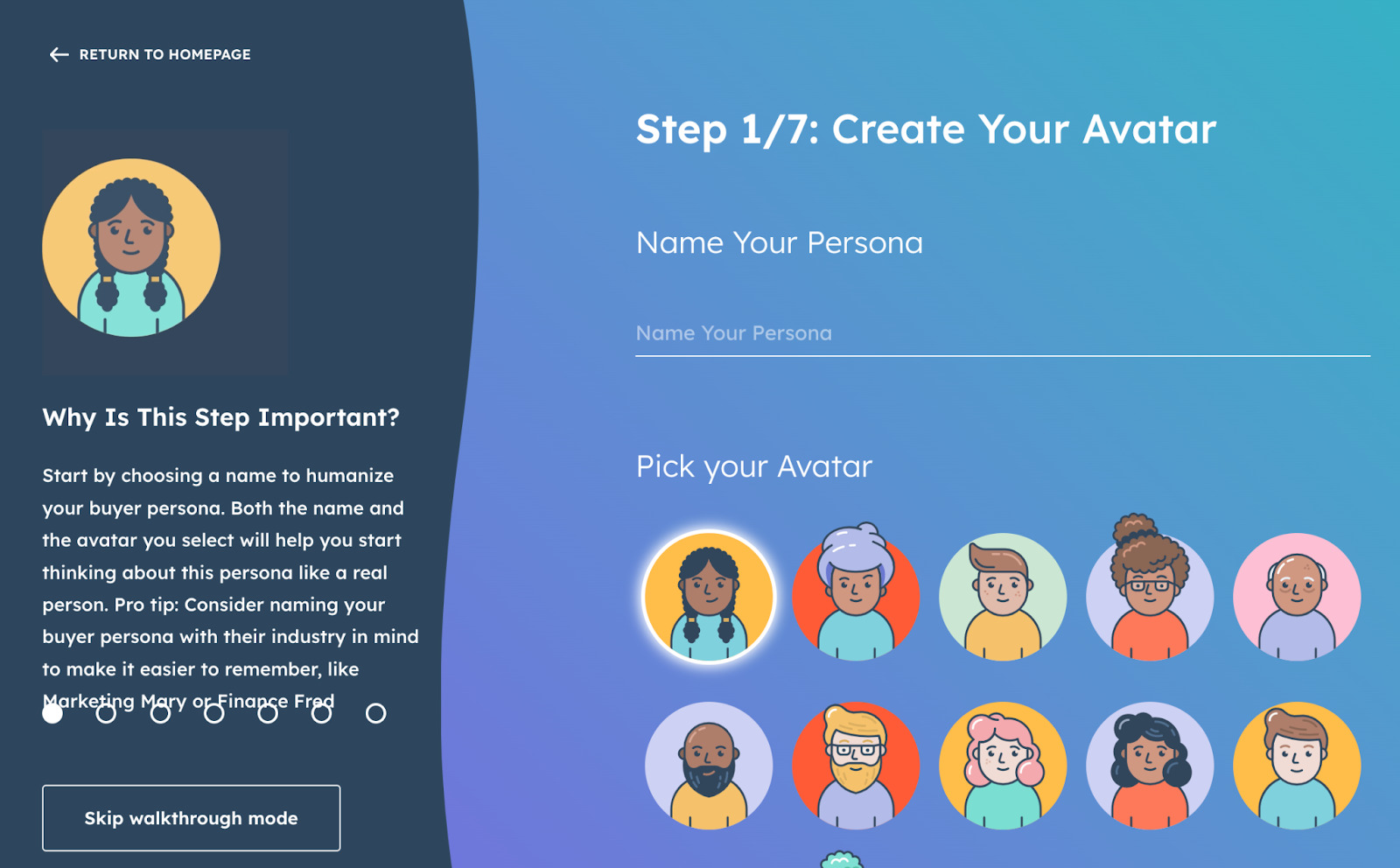 hubspot persona generator