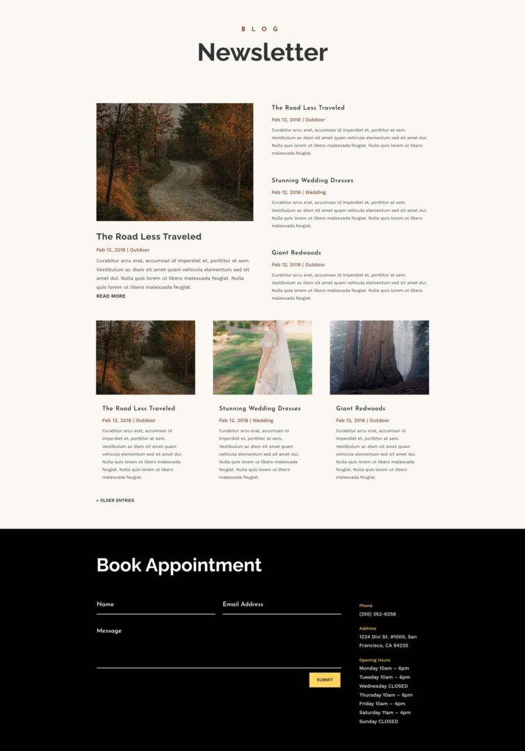 hair salon website