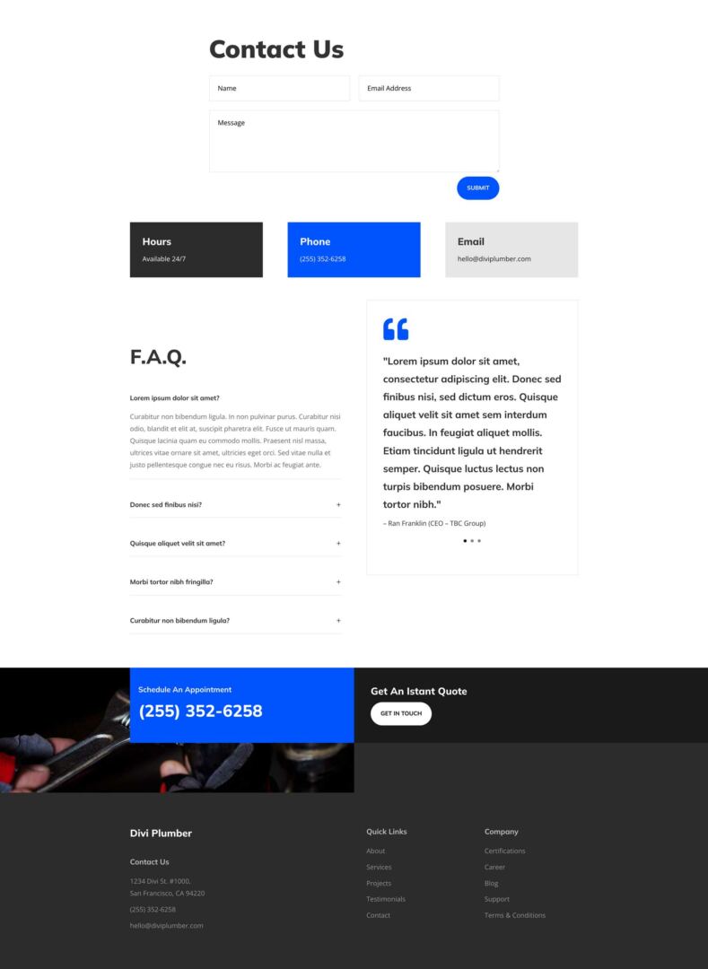 Plumbing Layout Pack for Divi