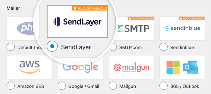SendLayer connection for WordPress