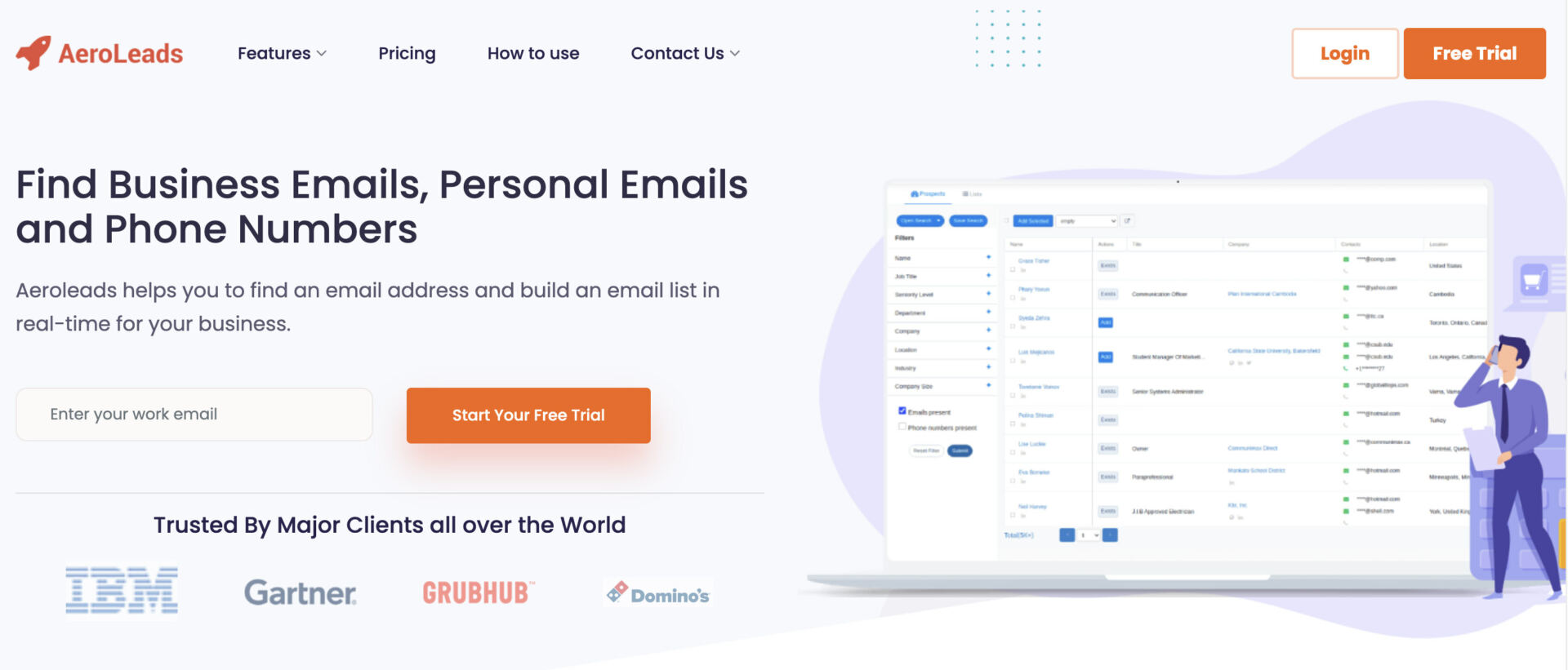 AeroLeads email finder