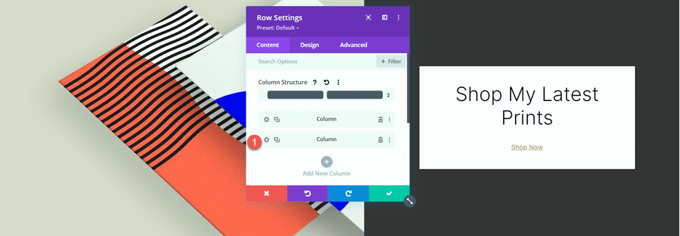 Divi Matching Portfolio and Projects Column 2 Settings
