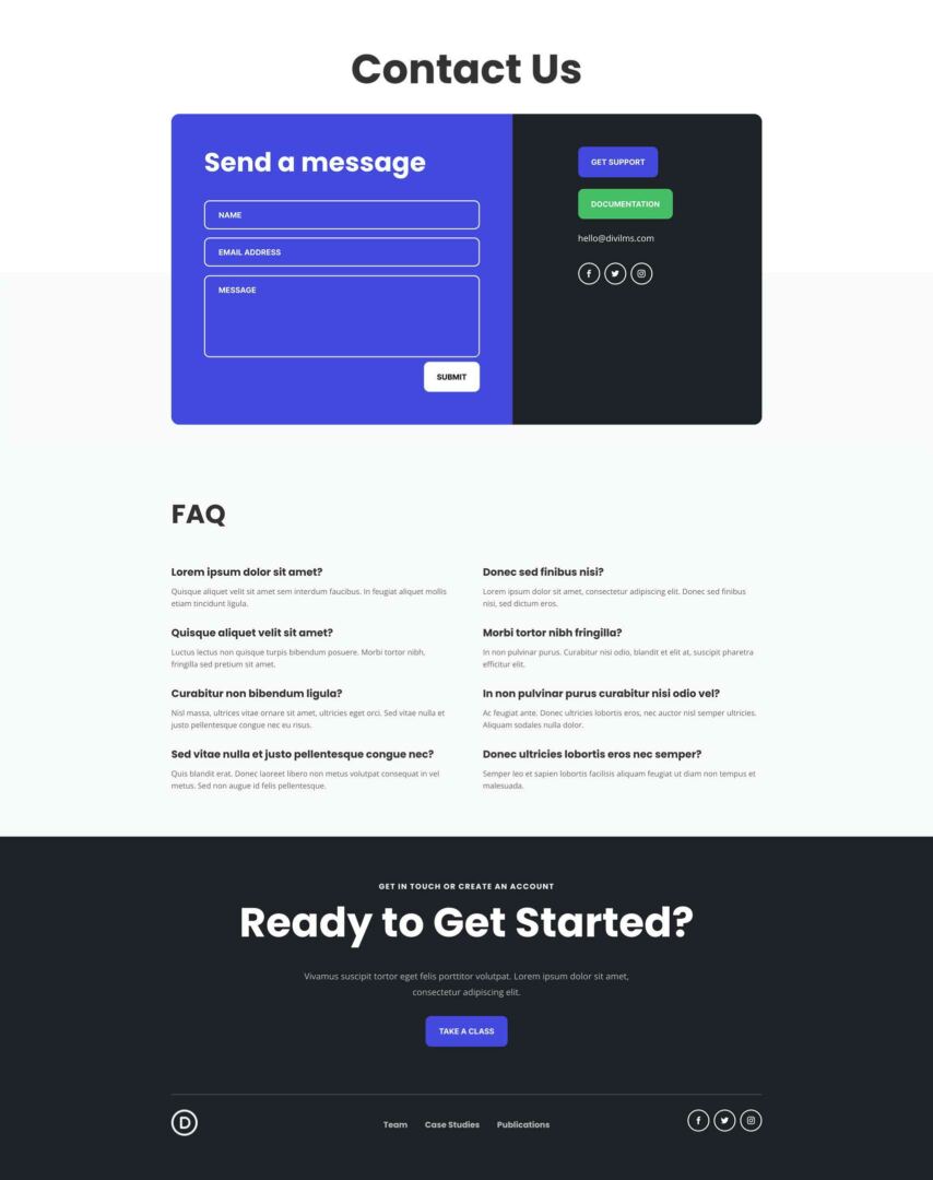 Learning Management System Layout Pack for Divi