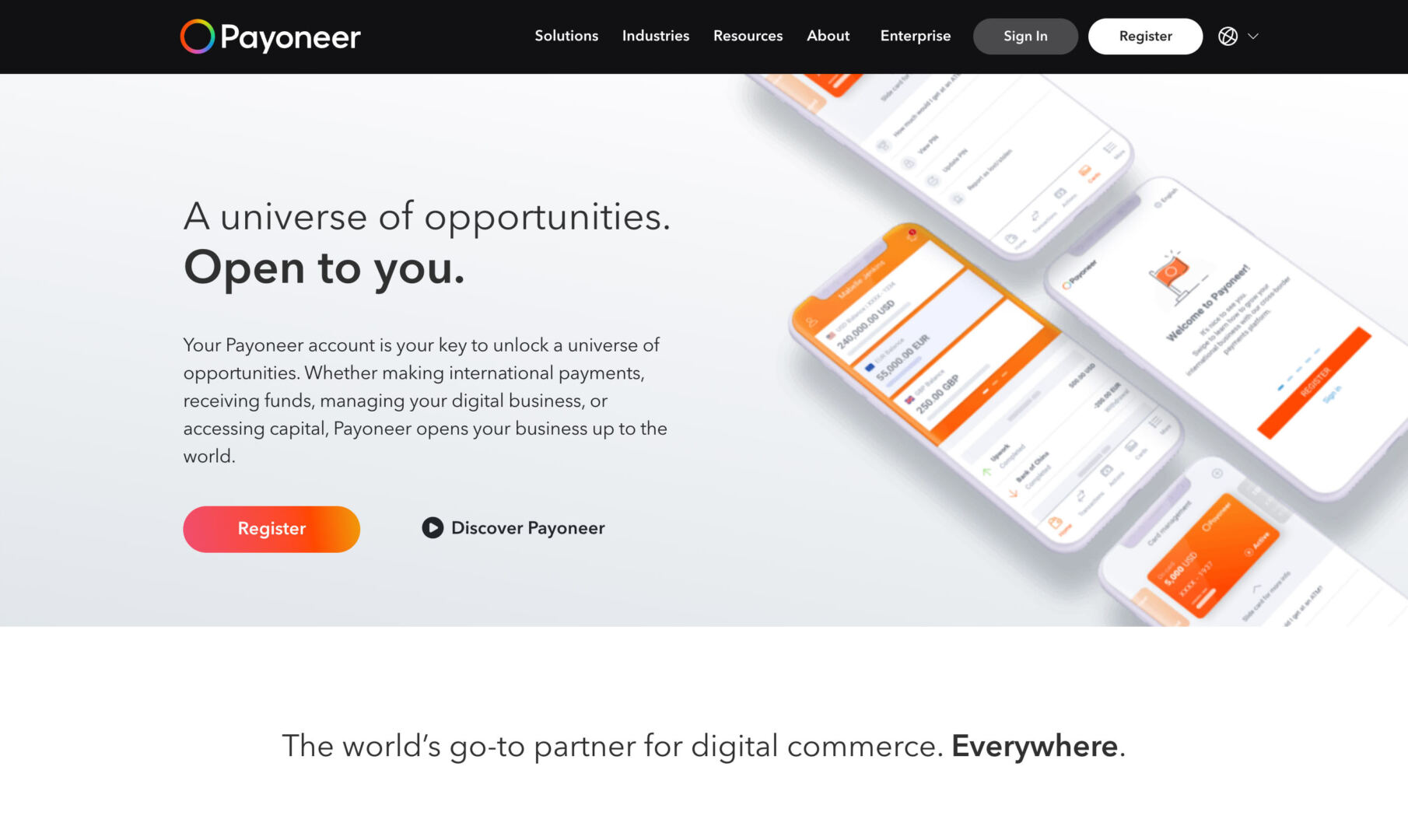 Payoneer website