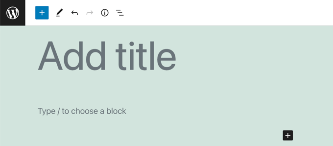 Empty Post in the WordPress Block Editor