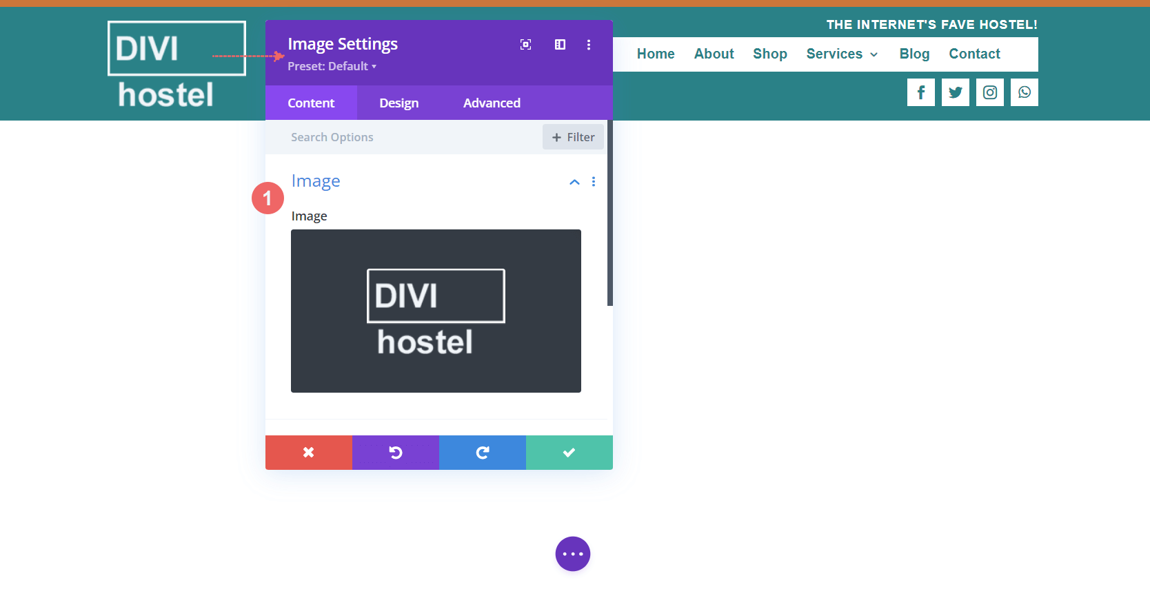 Update and add your logo into the Image Module