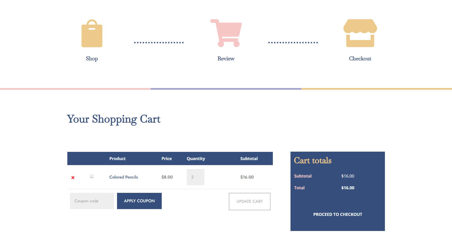Divi Toy Store Cart with Cart Flow Timeline - Cart Template