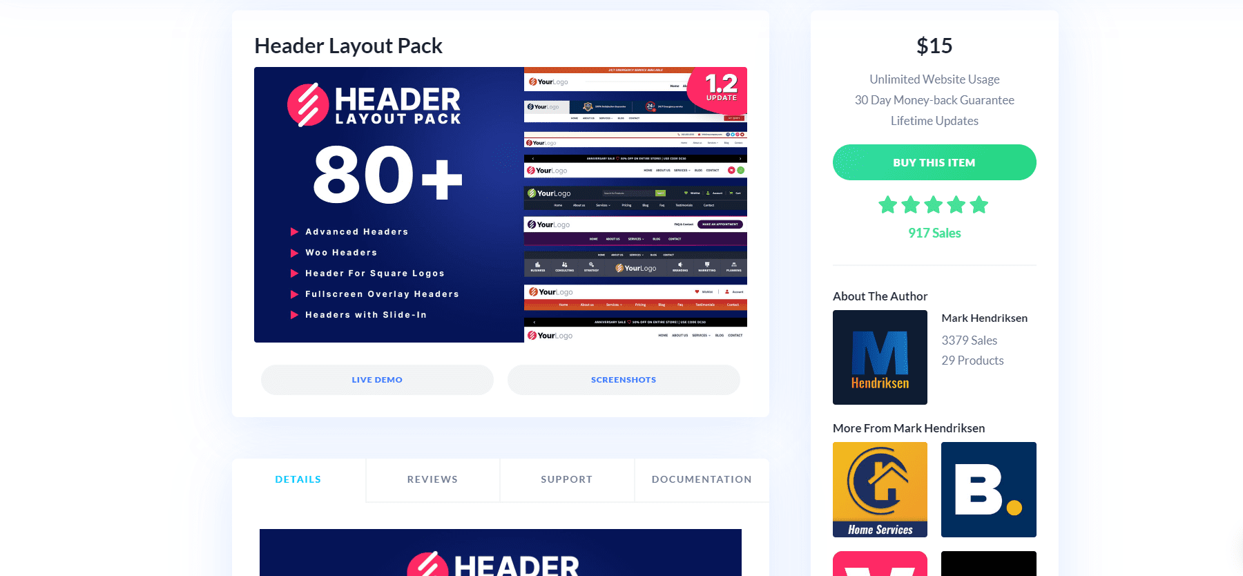 Purchase Header Layout Pack
