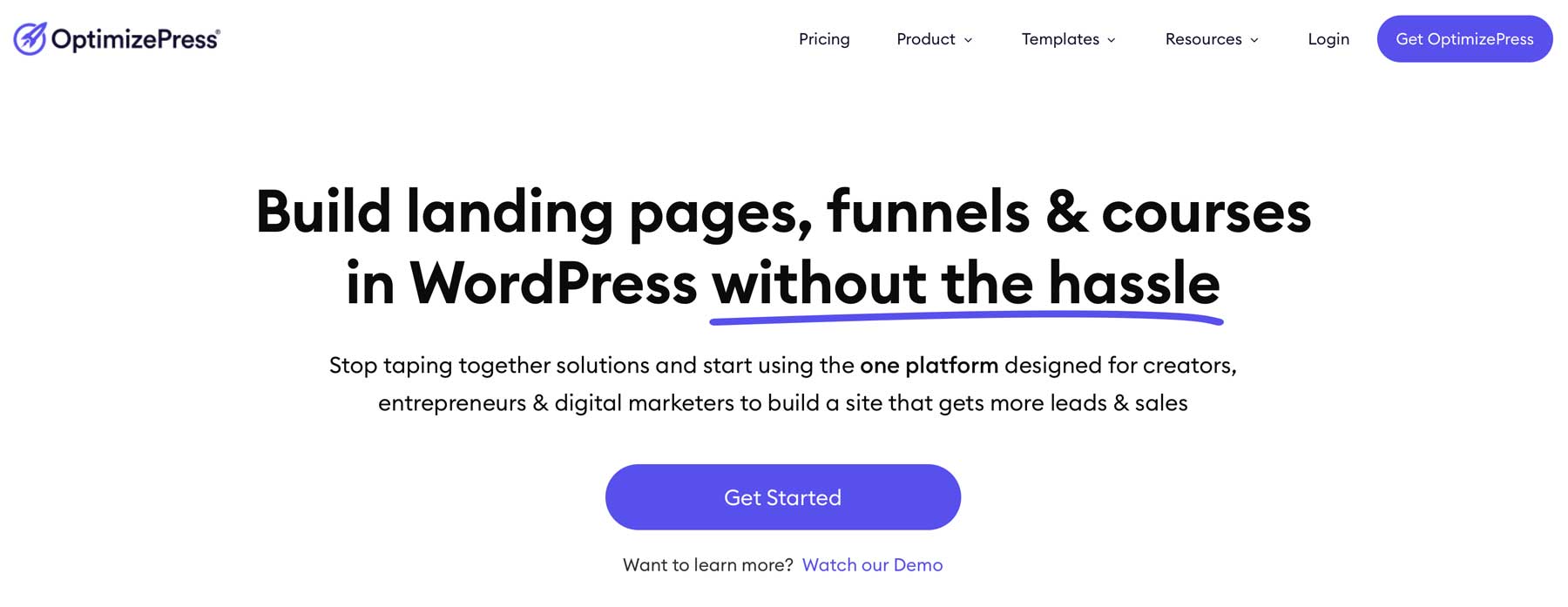 OptimizePress landing page builder plugin