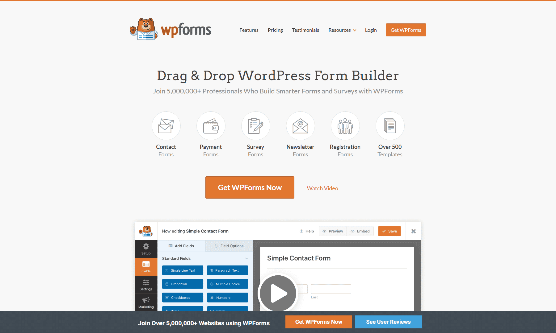 WPForms Home Page Feb 2023