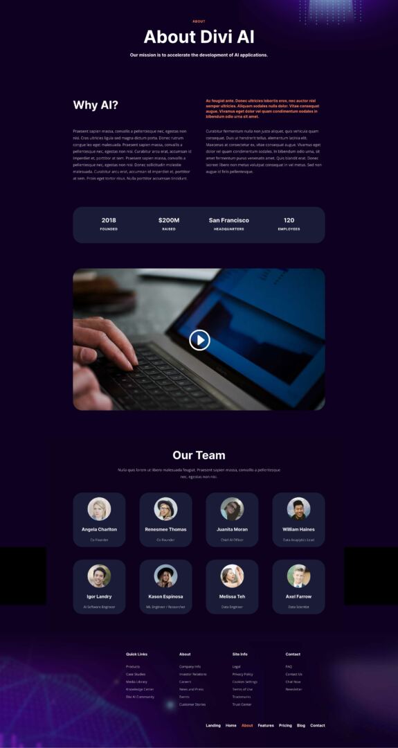 AI Software Layout Pack for Divi